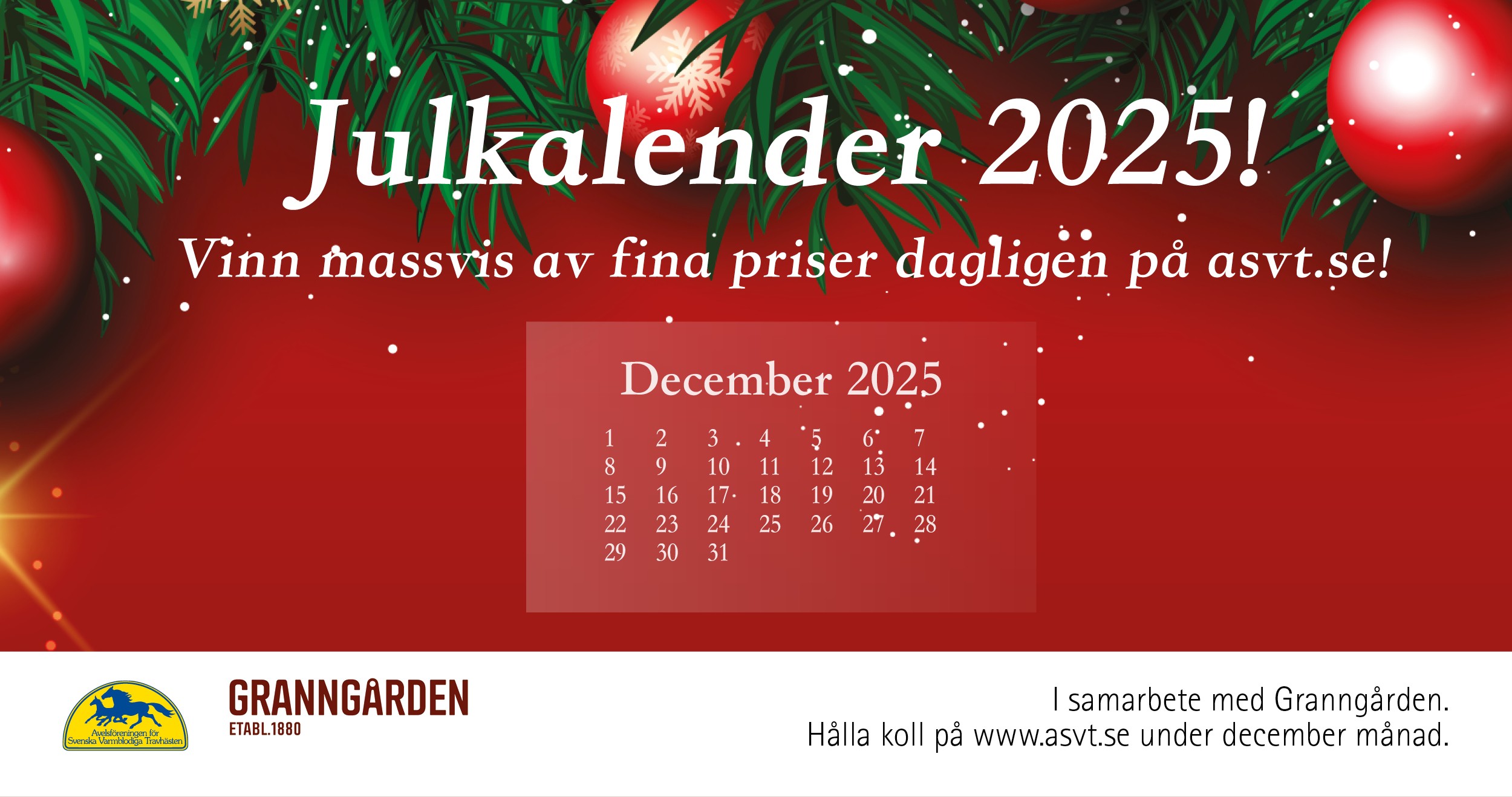 Snart är det december och ASVT:s julkalender igen!